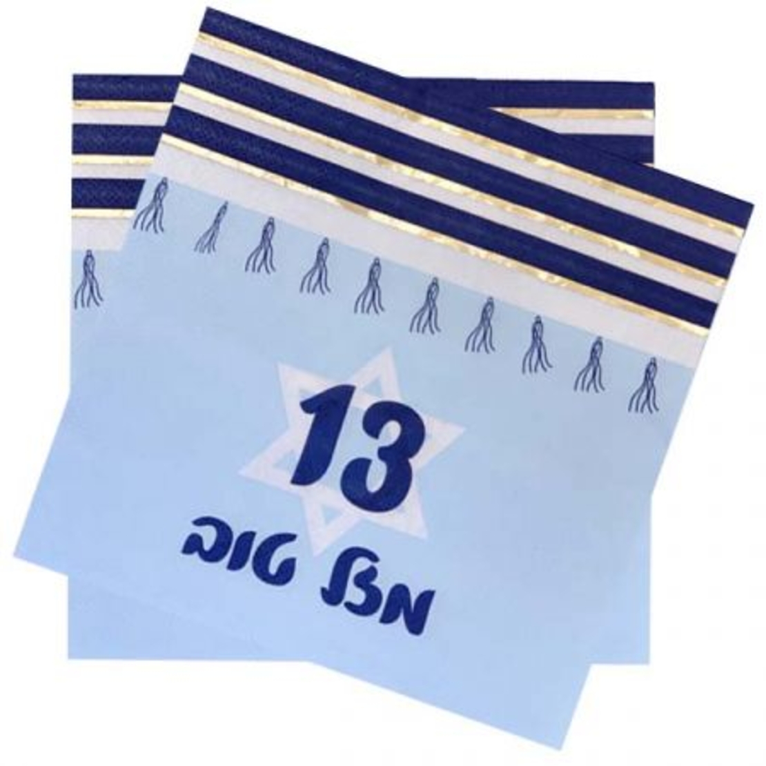 מפיות נייר 16 יח' - מזל טוב 13 בר מצווה