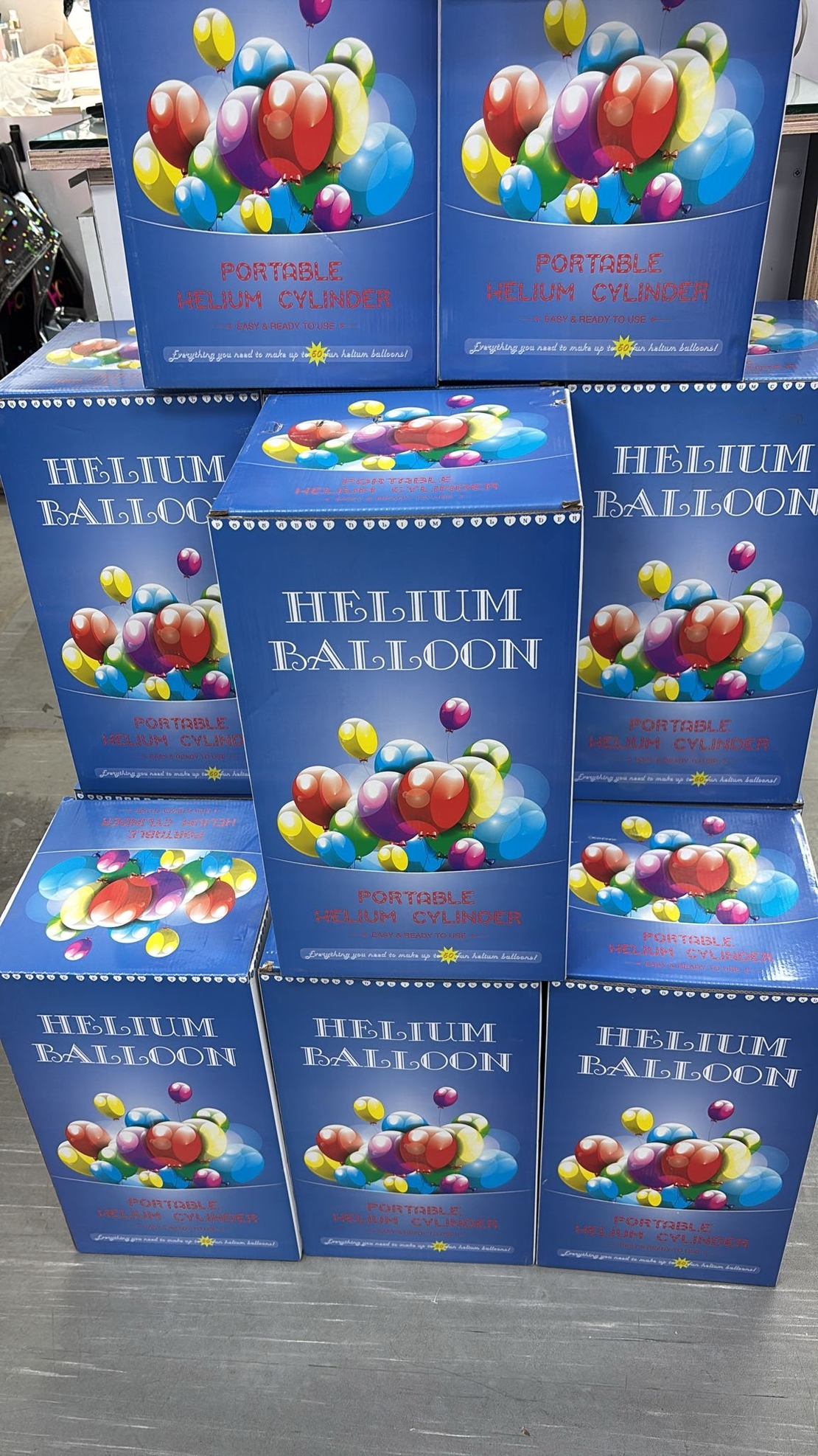 מיכל הליום לניפוח עד 50 בלונים