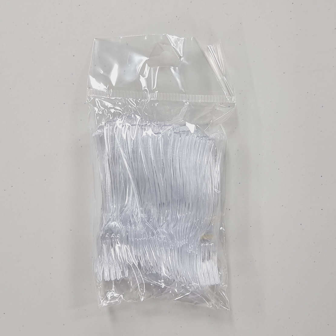 מיני מזלג שקוף (50יח') חגיגית