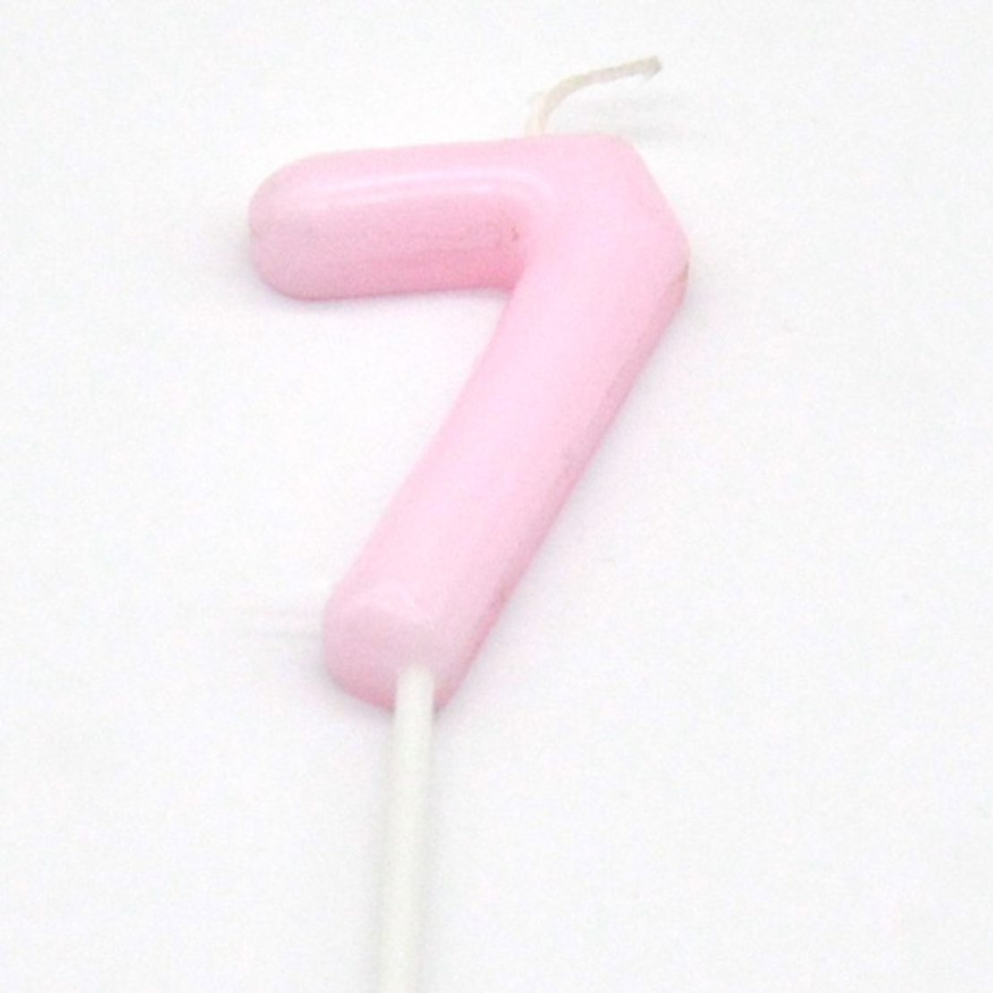נר מספר מיני 7 פסטל ורוד