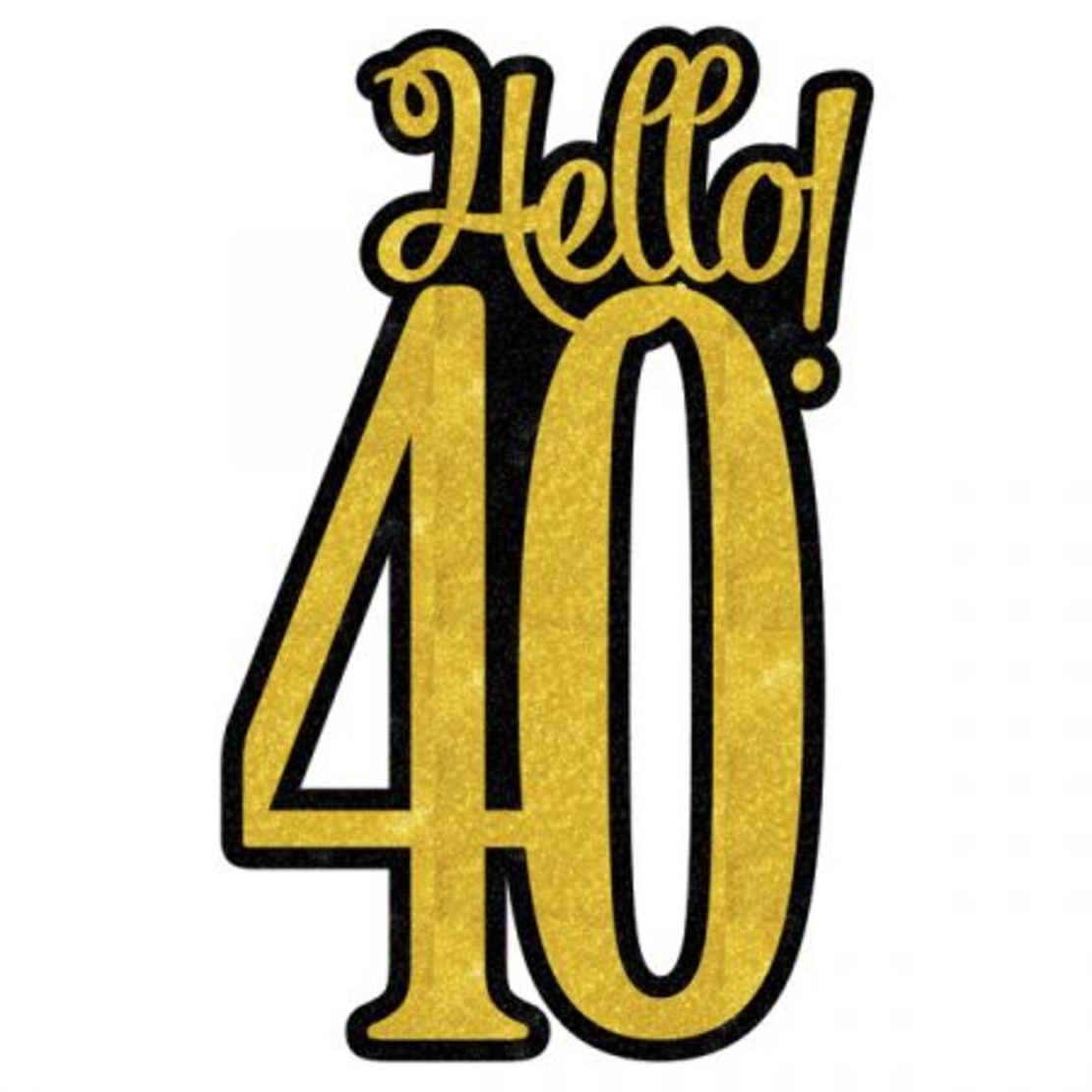 קישוט מרכז שולחן Hellow 40 - זהב שחור