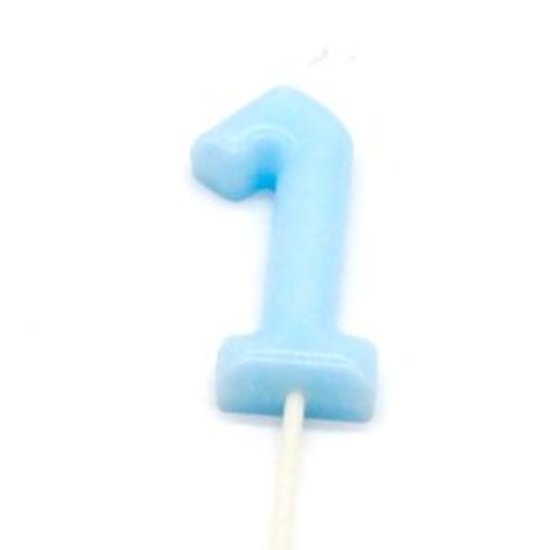 נר מספר מיני 1 פסטל תכלת