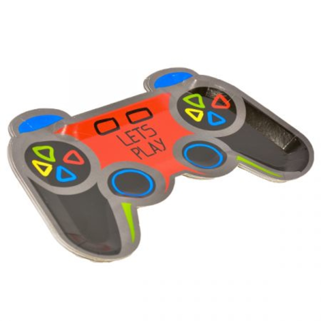 צלחות נייר צורניות 23 סמ 8 יח - גיימרים