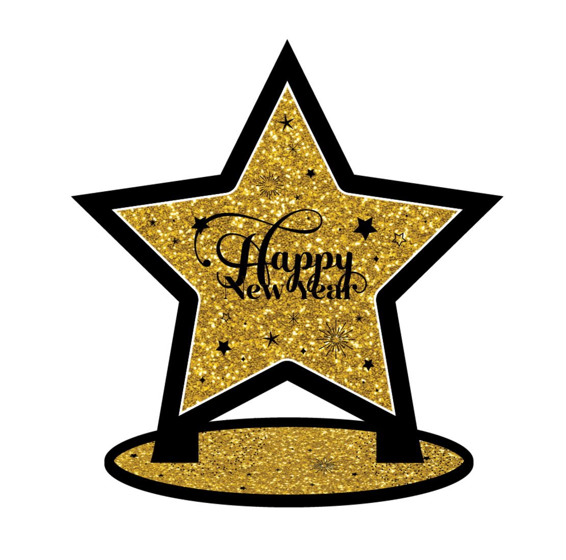 מרכז שולחן כוכב קטן HAPPY NEW YEAR יח' 5
