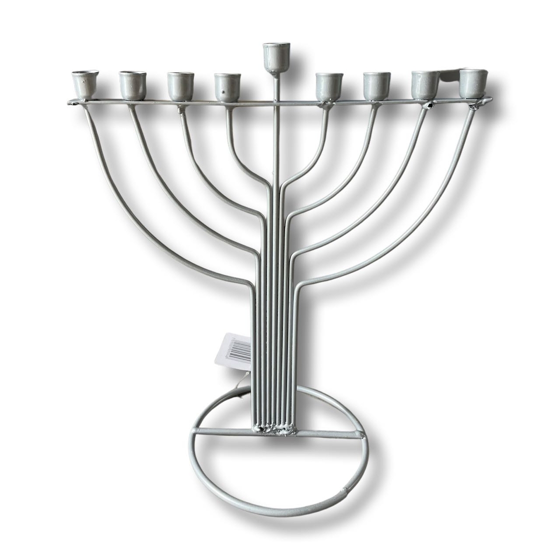 חנוכיה ברזל איכותית קלאסית דגם B - כסף