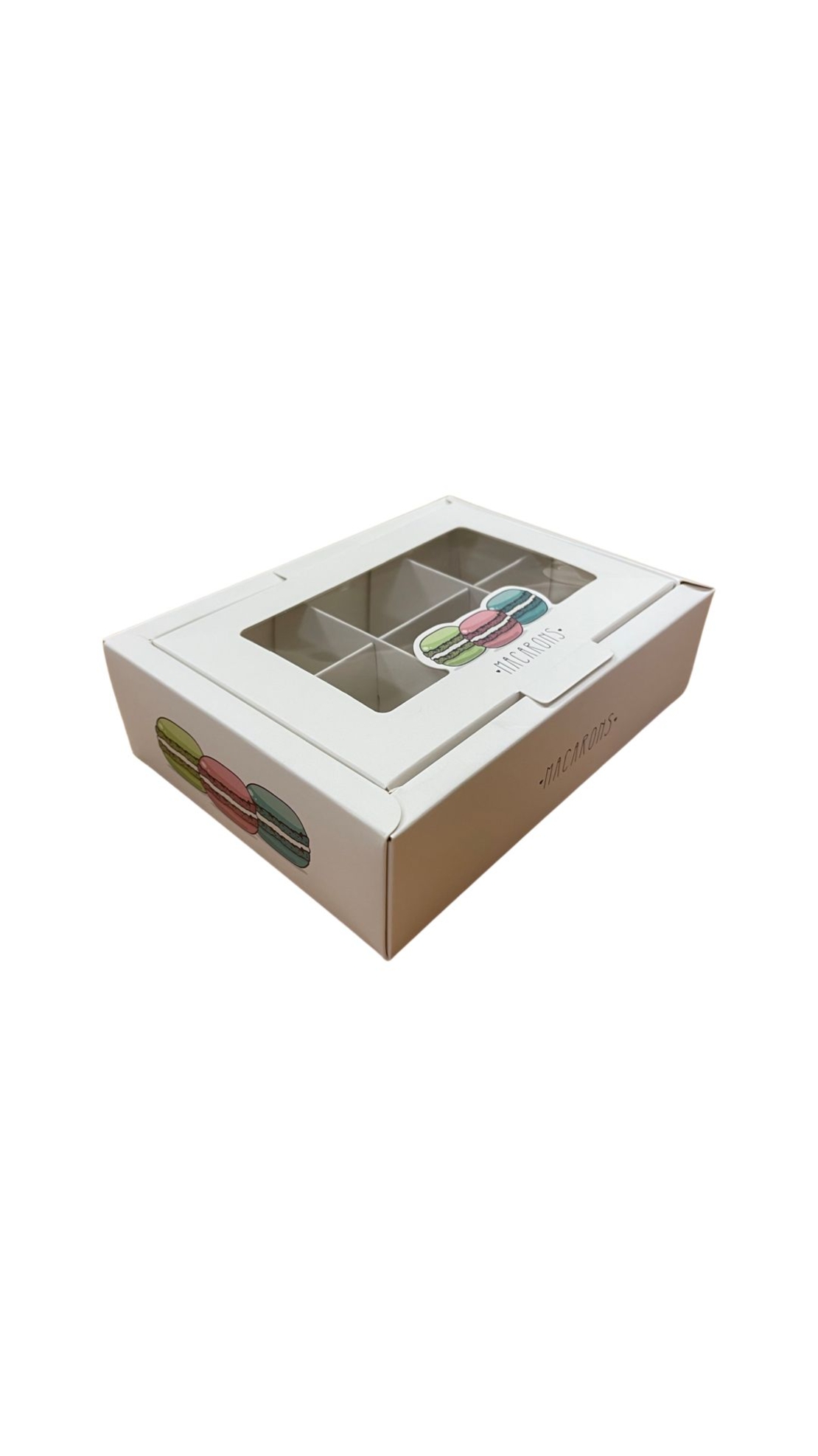 120BD - קופסא למקרונים לבן