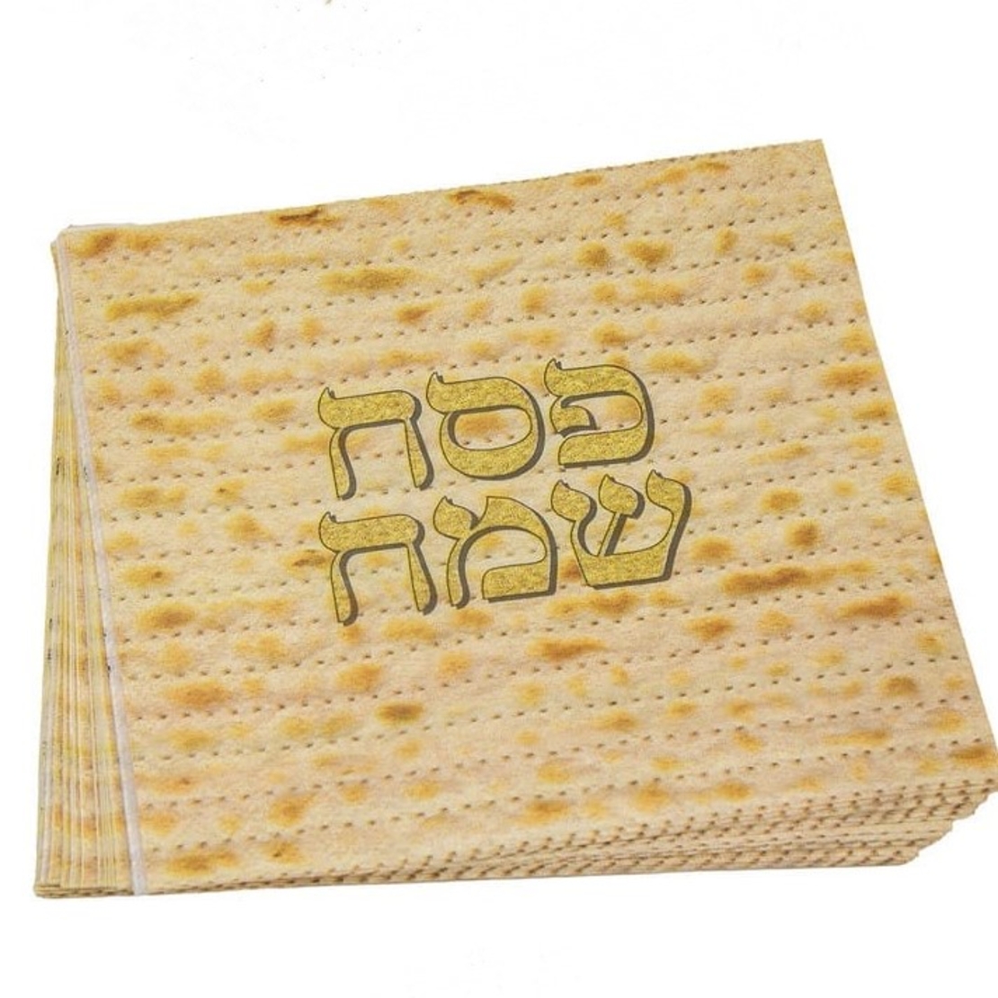 חב' 20 מפיות נייר 33/33 (2/ש)-פסח שמח-מצה גליטר