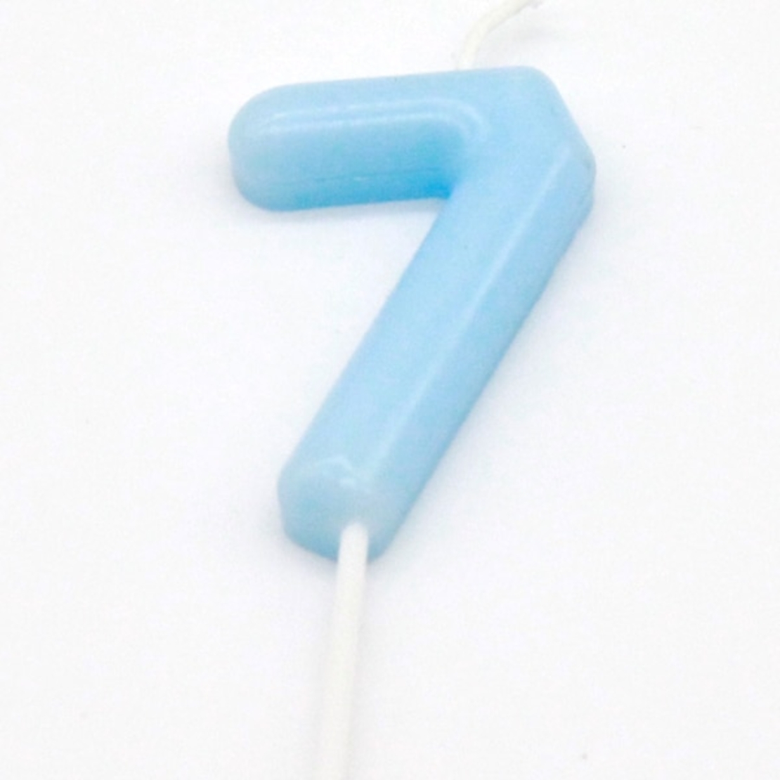 נר מספר מיני 7 פסטל תכלת