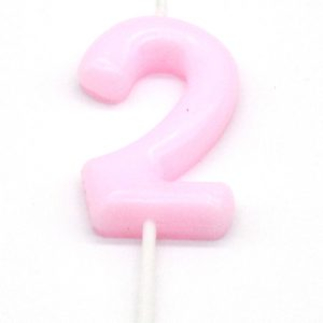 נר מספר מיני 2 פסטל ורוד