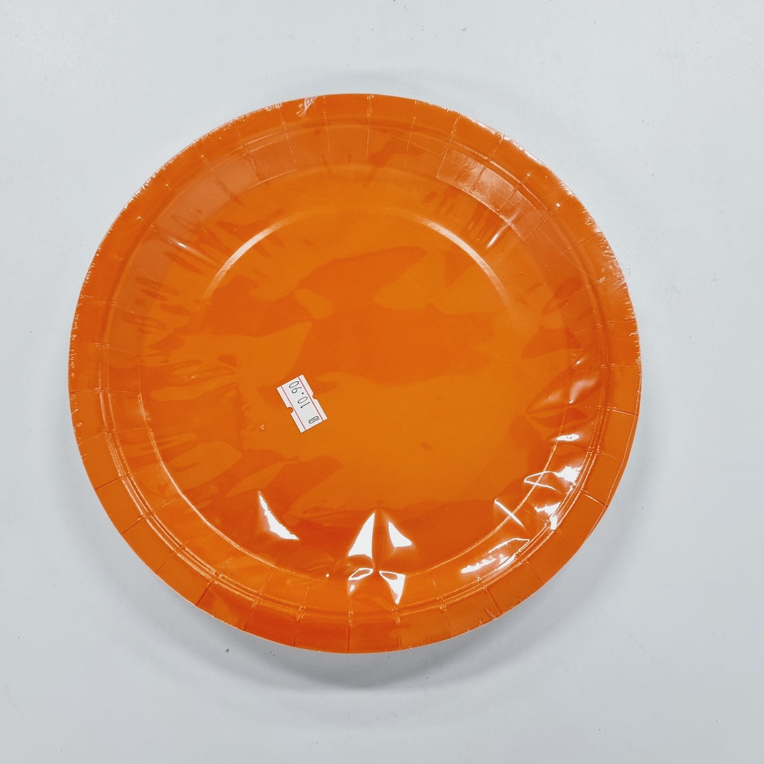 צלחת נייר 9' (10יח') כתום