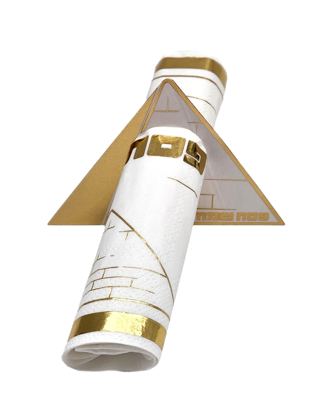 10 חבק+10 מפיות הדפס זהב