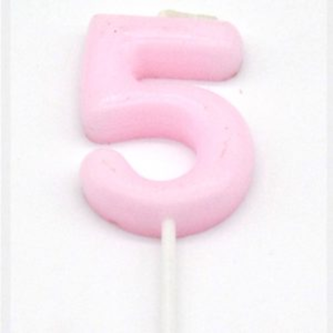 נר מספר מיני 5 פסטל ורוד
