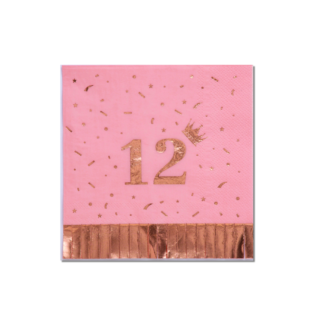 מפית בת מצווה 12 רוז גולד * יח' 12