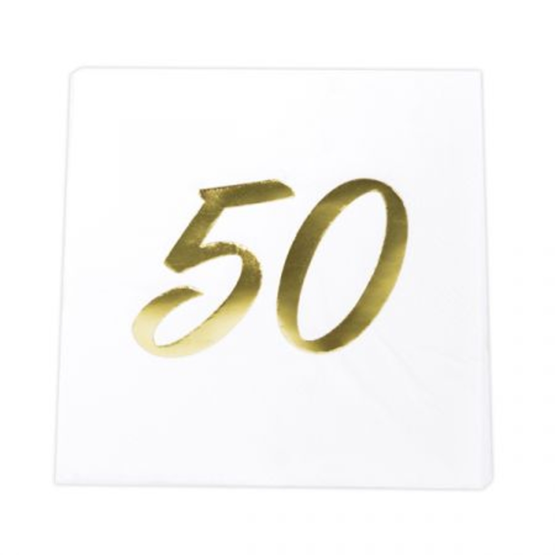 מפיות נייר קוקטייל 16 יח- יום הולדת 50