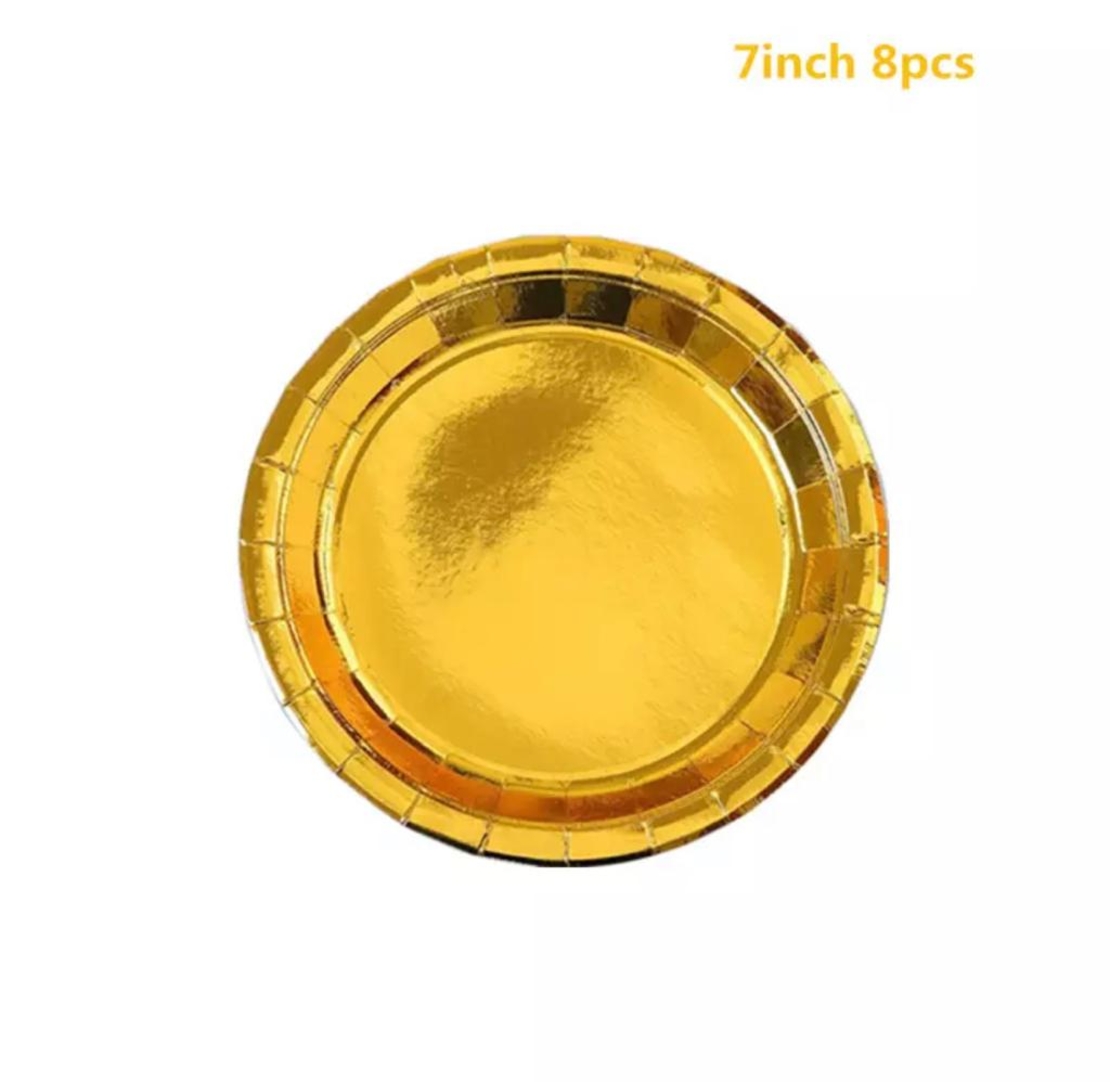 מבריקים זהב - צלחת 7' - 10 יח