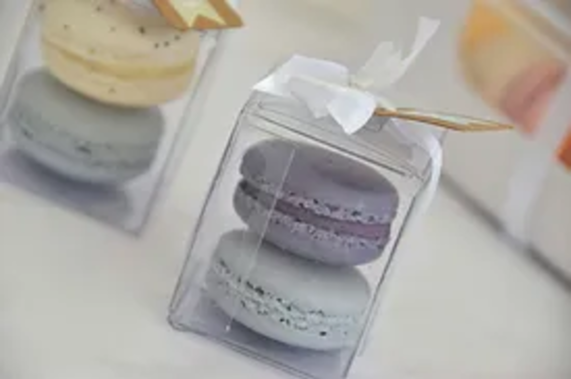 אריזה ל-2 יח' מקרון שקופה 5.5-4.5-4.5