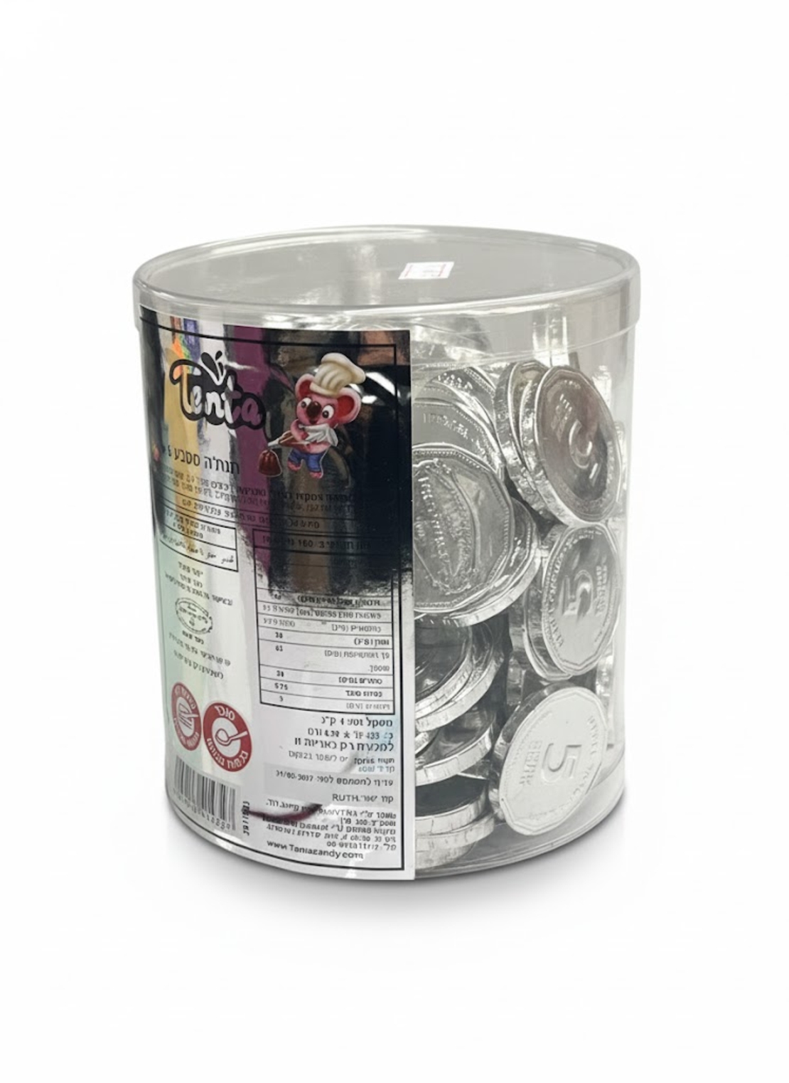 מטבעות שוקולד 5שקלים (כ- 152 מטבעות)