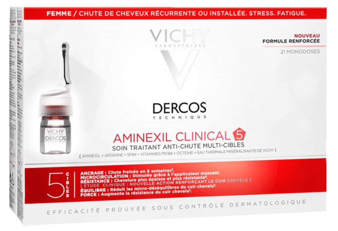 וישי - אמינקסיל קליניקל 5 אמפולות לנשים Aminexil Clinical 5