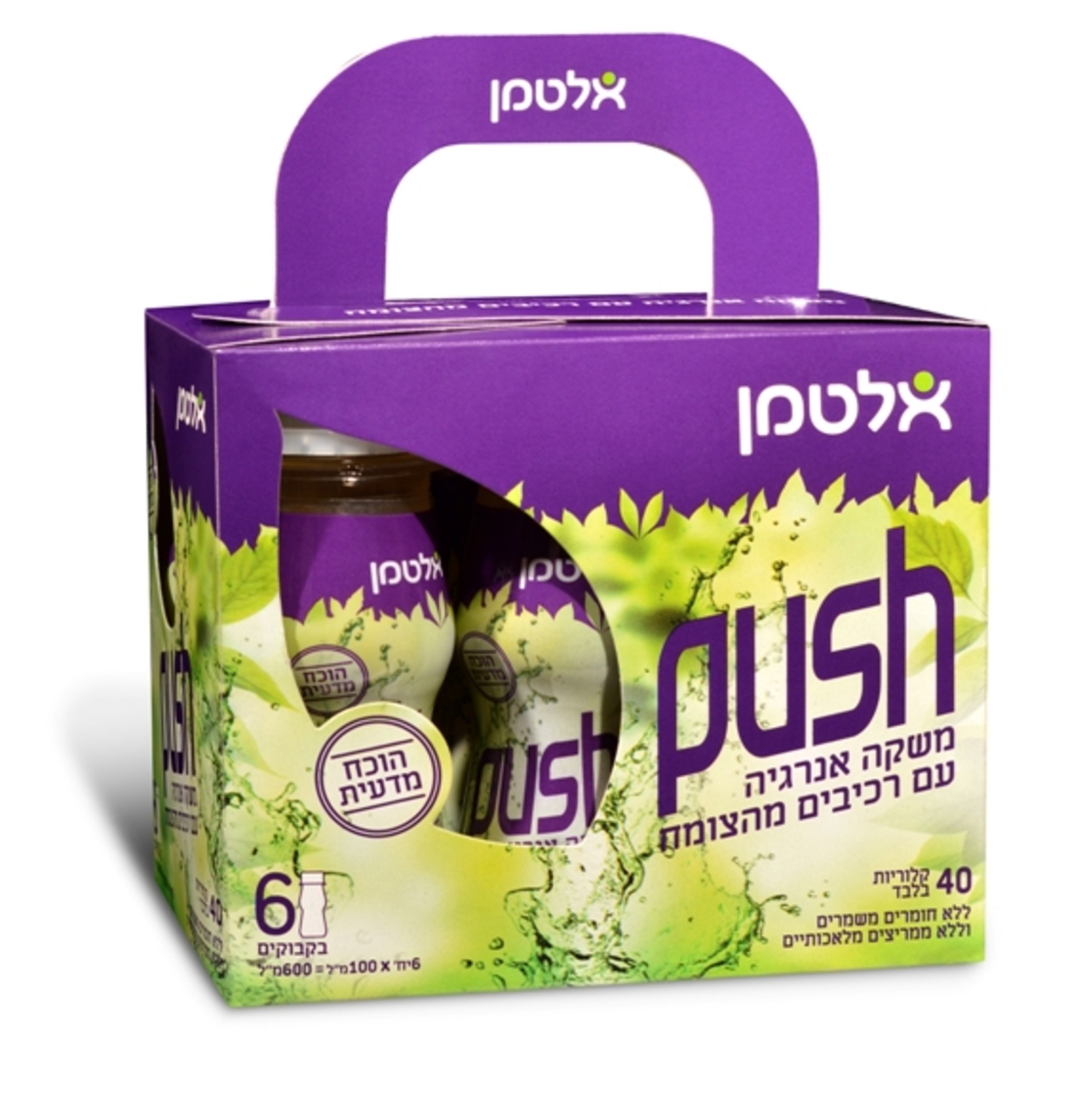 פוש אלטמן Push משקה אנרגיה טבעי - מארז שישייה