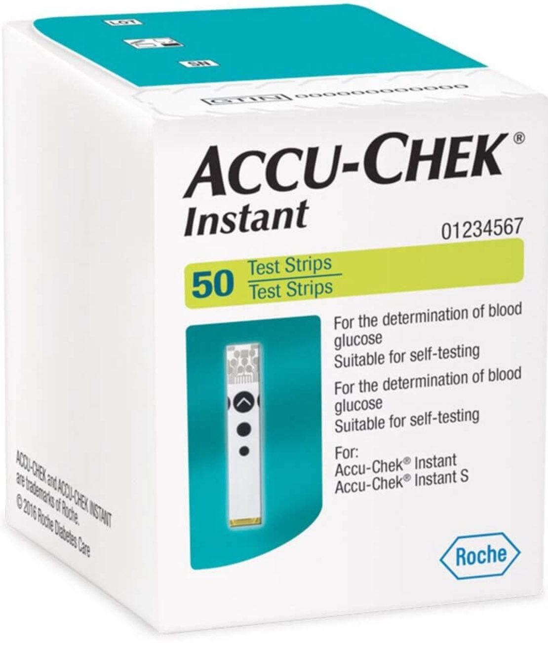 50 מקלוני בדיקה למד סוכר אקו-צ'ק אינסטנט Accu-Chek Instant