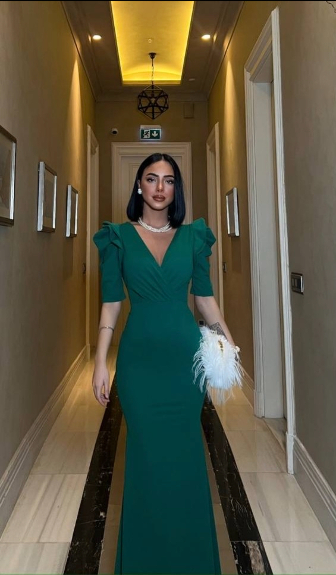 שמלה ירוק קלאסית