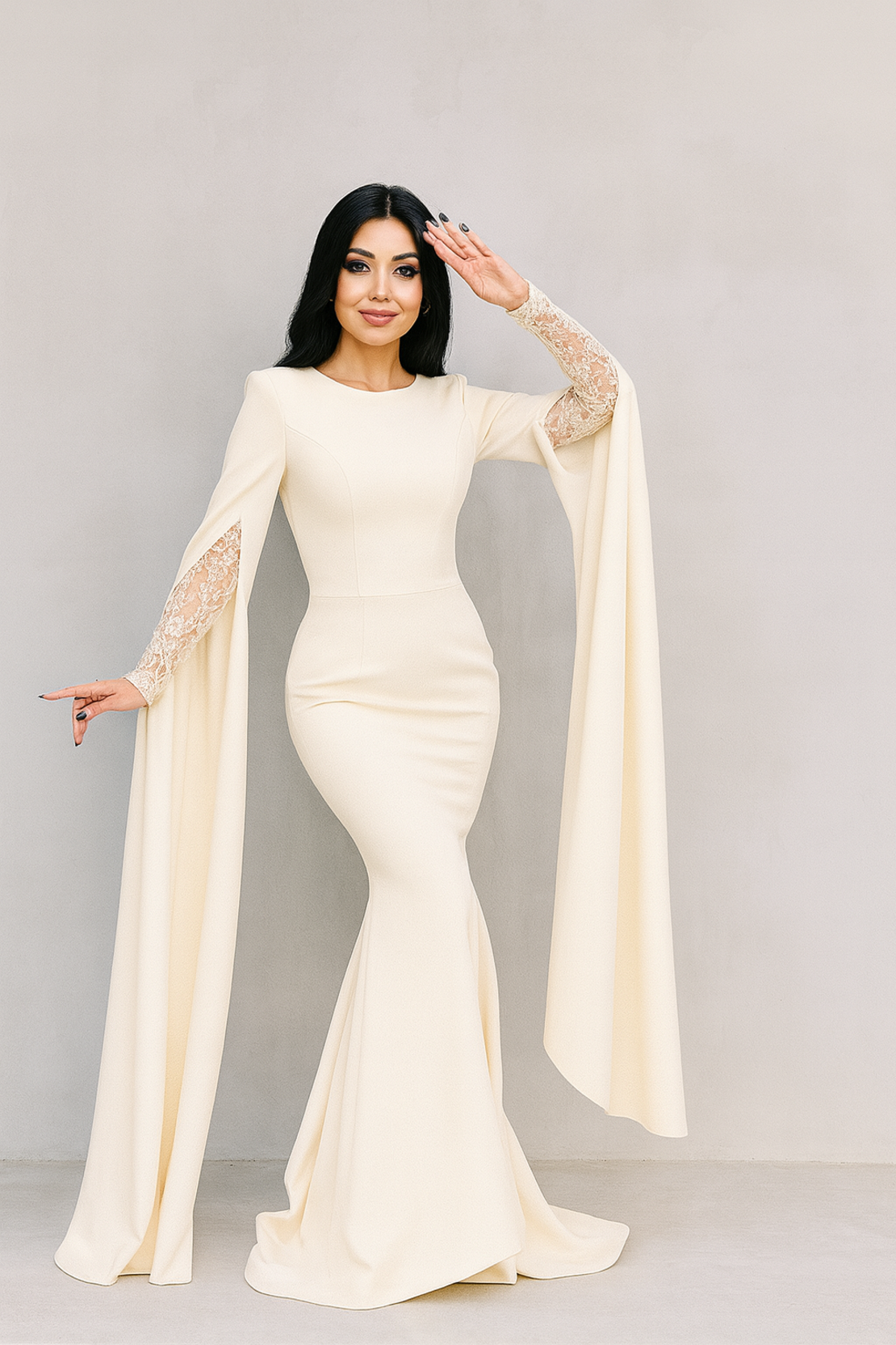 Dubai dress שמנת