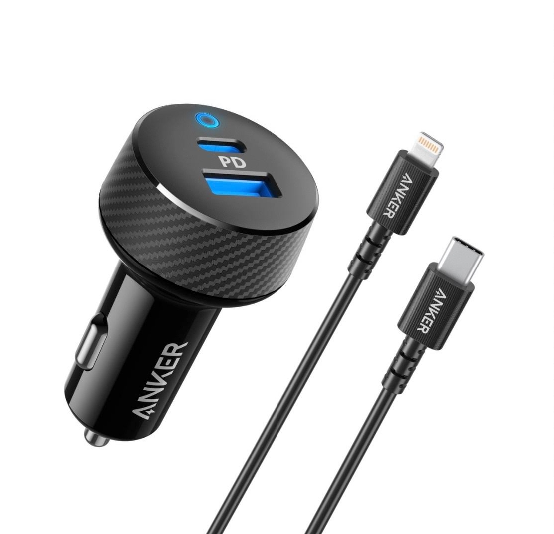 מטען רכב מאושר אפל Anker חיבור Type C