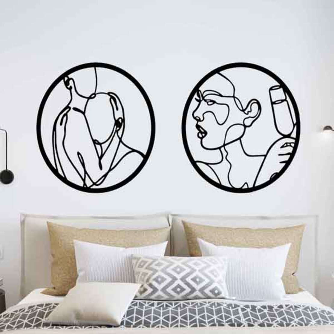 זוג תמונות עגולות חיתוך לייזר 1032