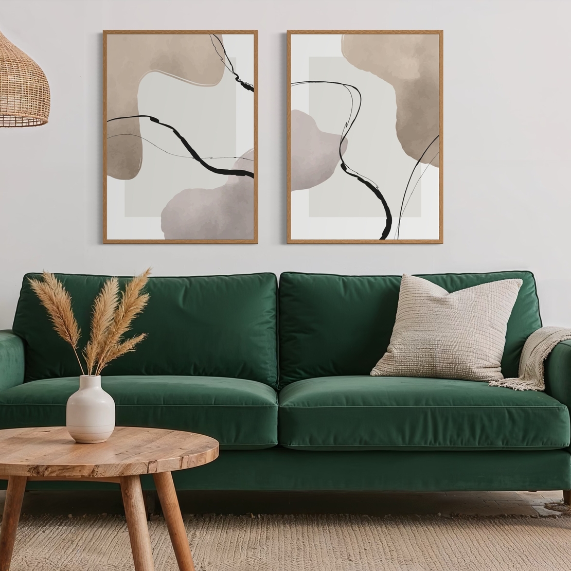 זוג תמונות קנבס או זכוכית דגם 1193