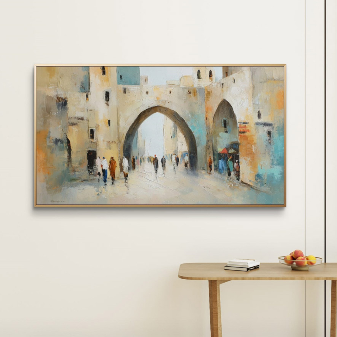 תמונה קנבס או זכוכית יהדות ויודאיקה דגם 1016-סמטה ירושלים