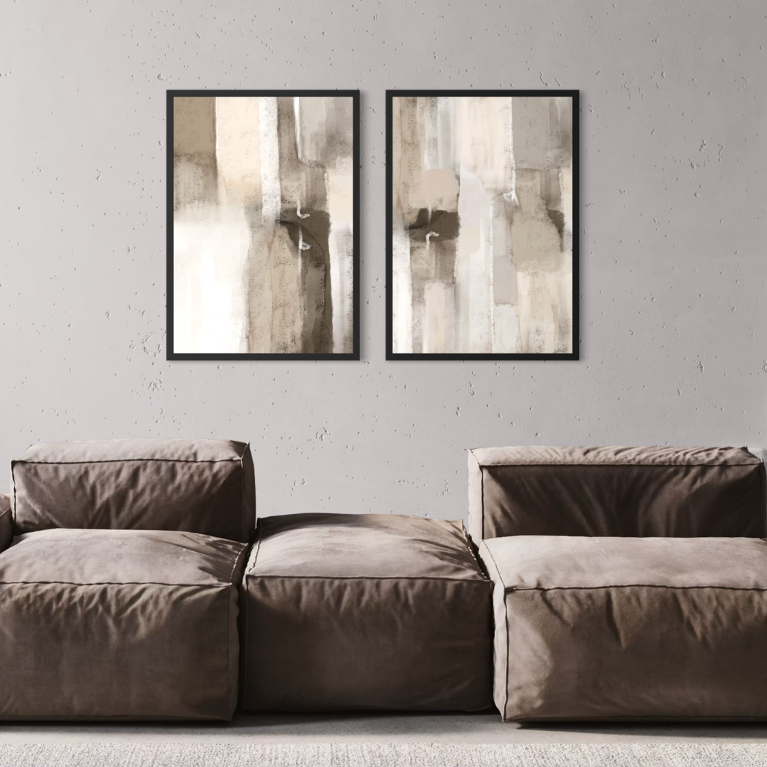 זוג תמונות קנבס או זכוכית דגם 1204