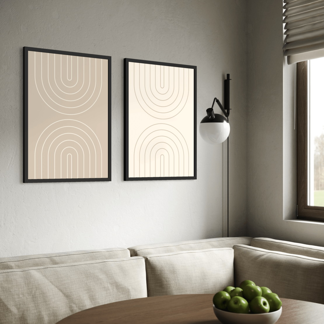 זוג תמונות קנבס או זכוכית דגם 1205