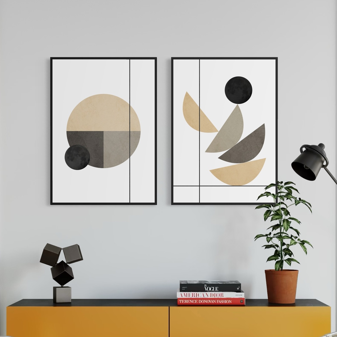 זוג תמונות קנבס או זכוכית דגם 1198