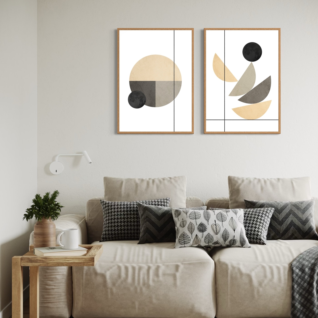 זוג תמונות קנבס או זכוכית דגם 1198