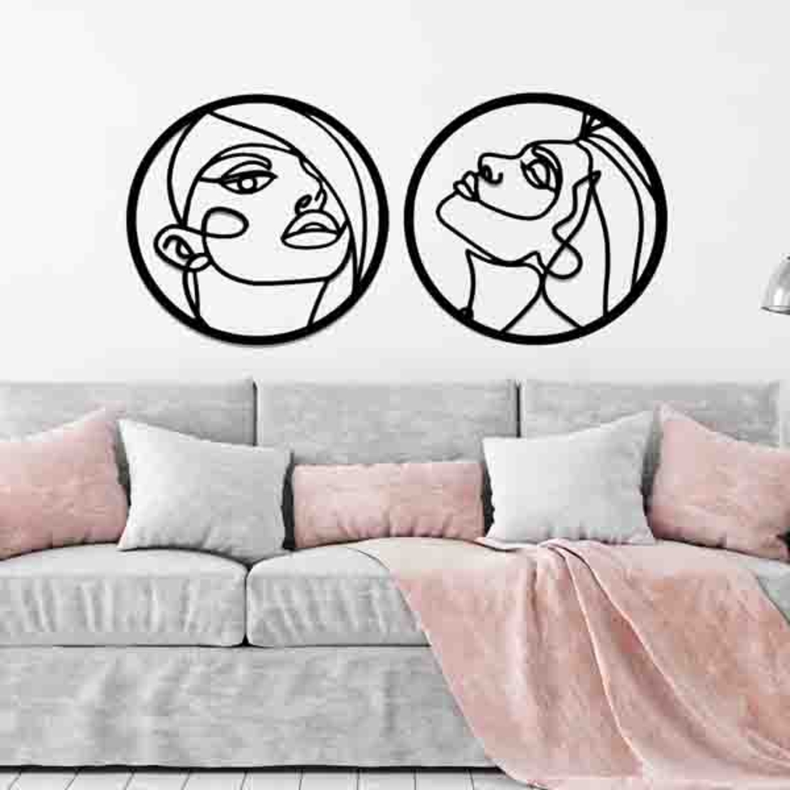 זוג תמונות עגולות חיתוך לייזר 1035