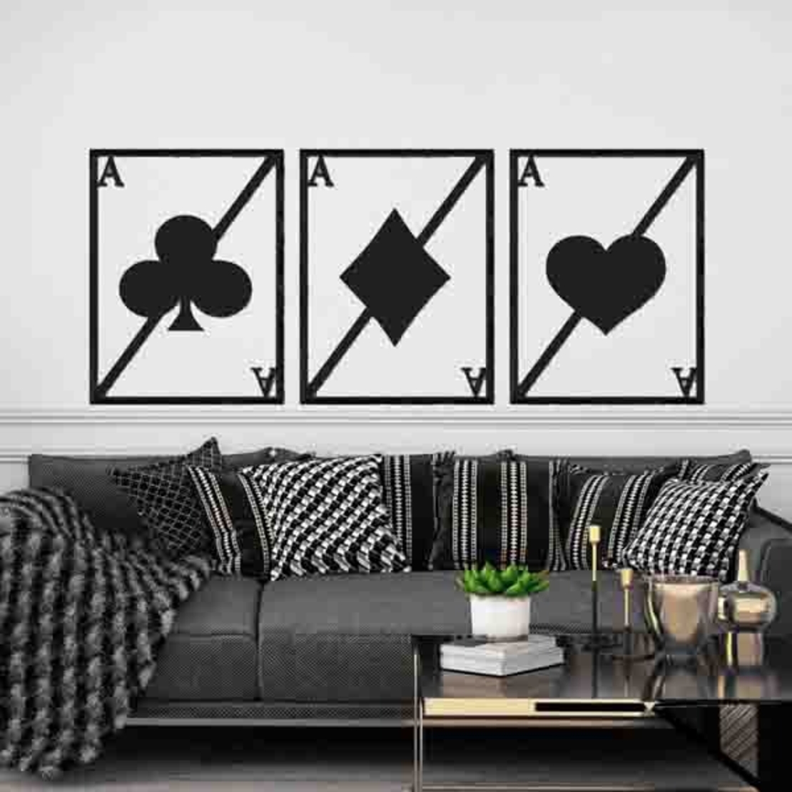 סט שלישייה תמונות חיתוך לייזר 1025