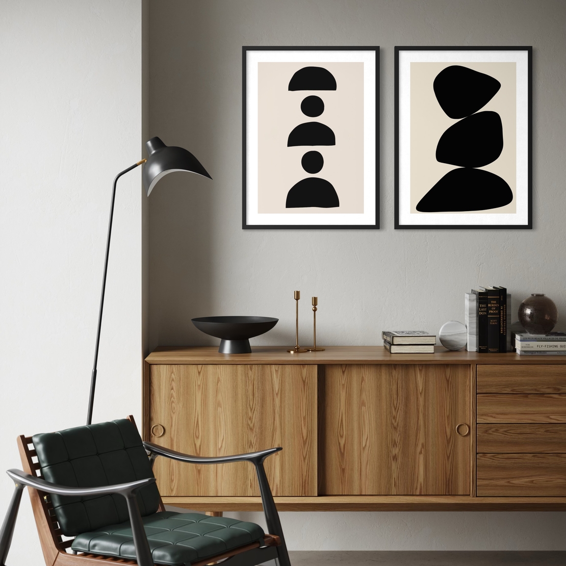 זוג תמונות קנבס או זכוכית דגם 1202