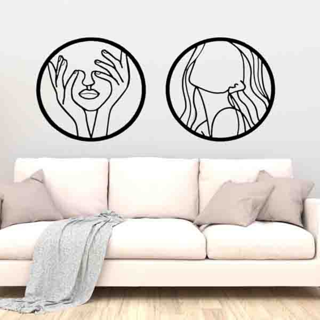 זוג תמונות עגולות חיתוך לייזר 1033