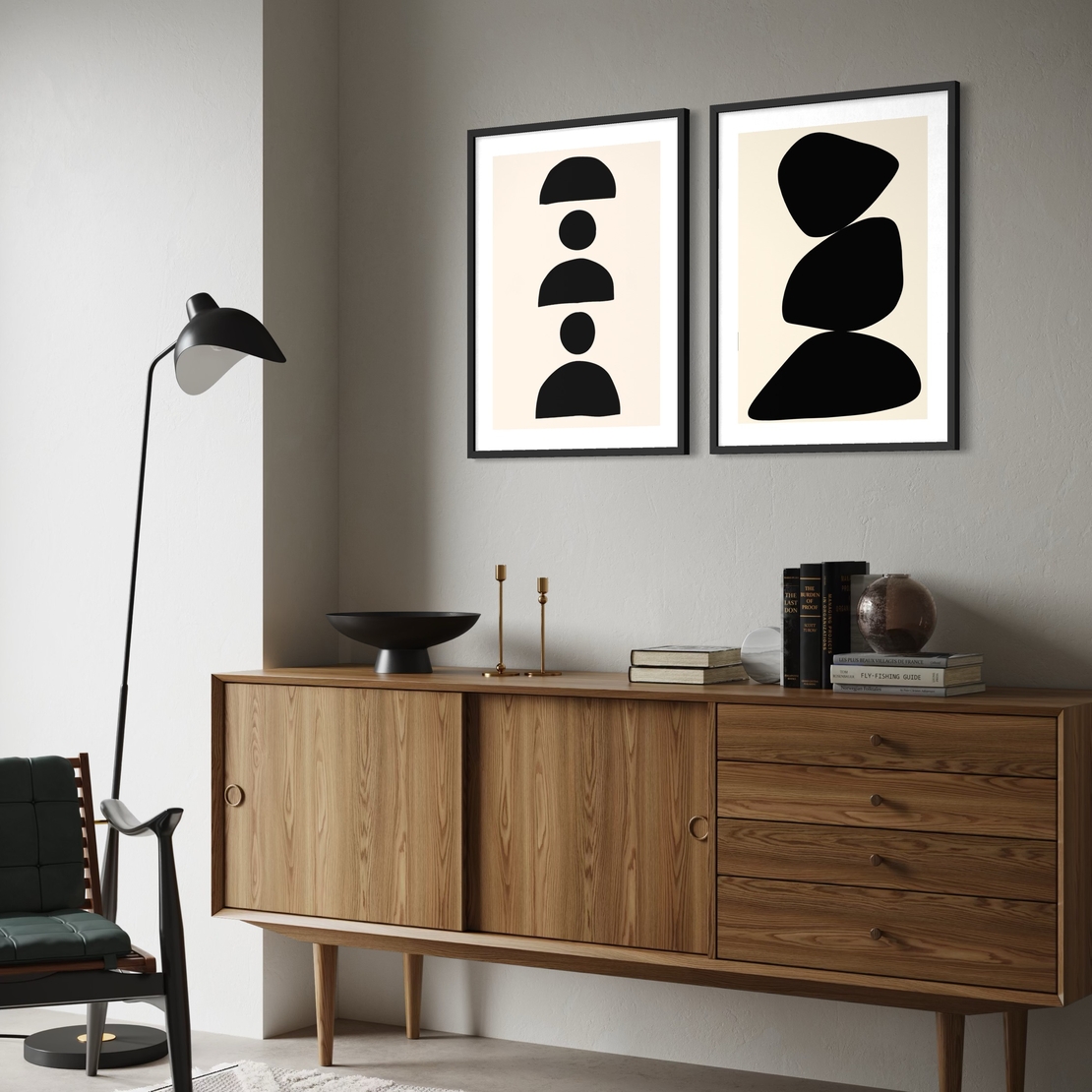 זוג תמונות קנבס או זכוכית דגם 1202