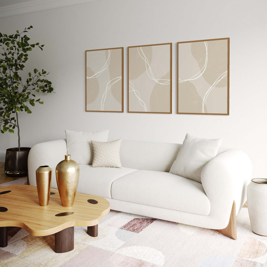 סט שלישיית תמונות קנבס או זכוכית דגם 1173