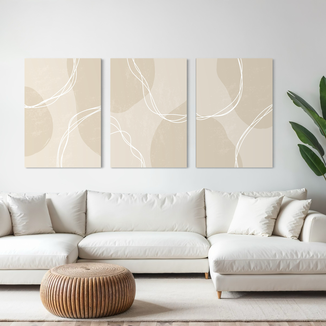 סט שלישיית תמונות קנבס או זכוכית דגם 1173