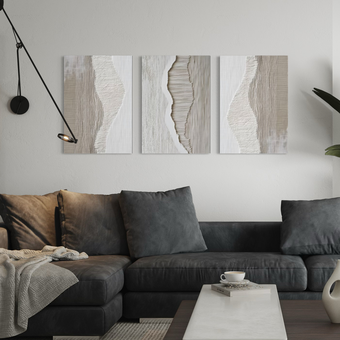 סט שלישיית תמונות קנבס או זכוכית דגם 1169