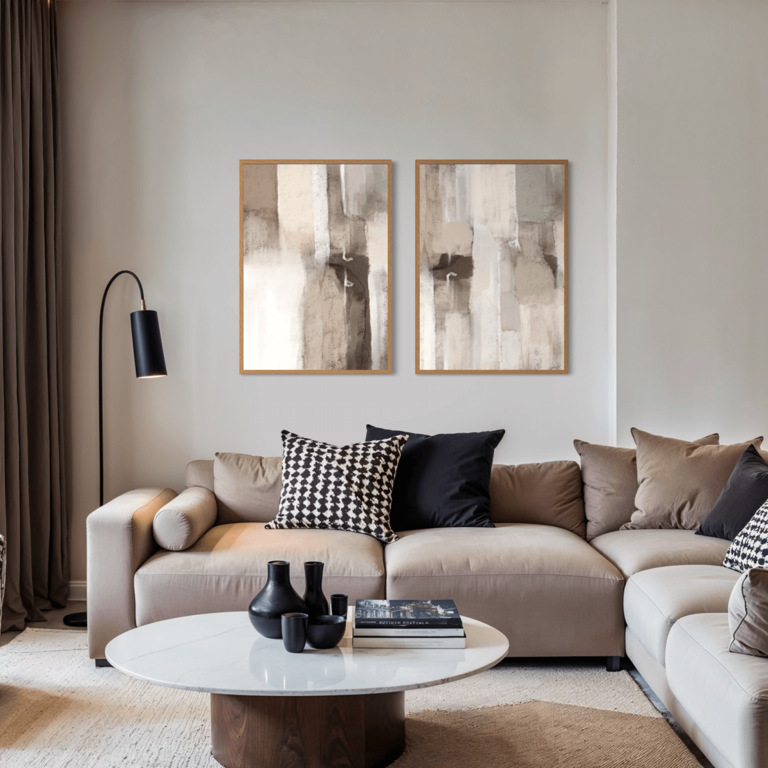 זוג תמונות קנבס או זכוכית דגם 1204