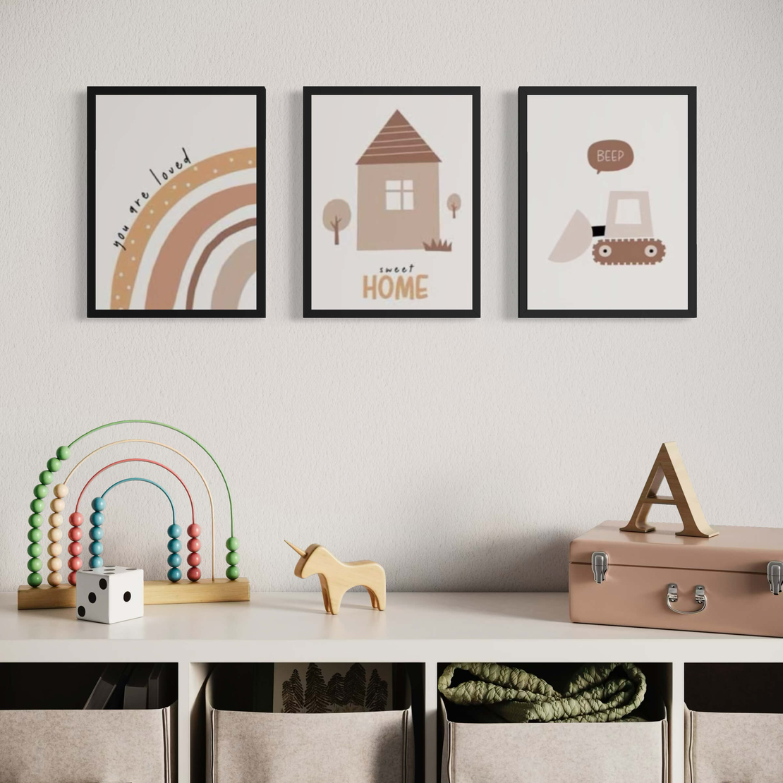 סט תמונות חדרי תינוקות דגם 1111