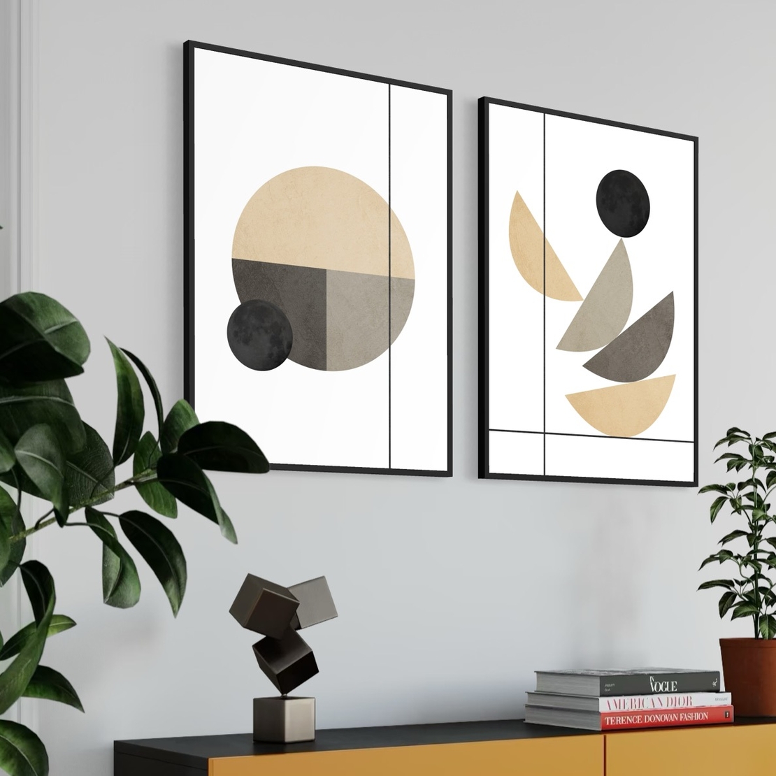 זוג תמונות קנבס או זכוכית דגם 1198