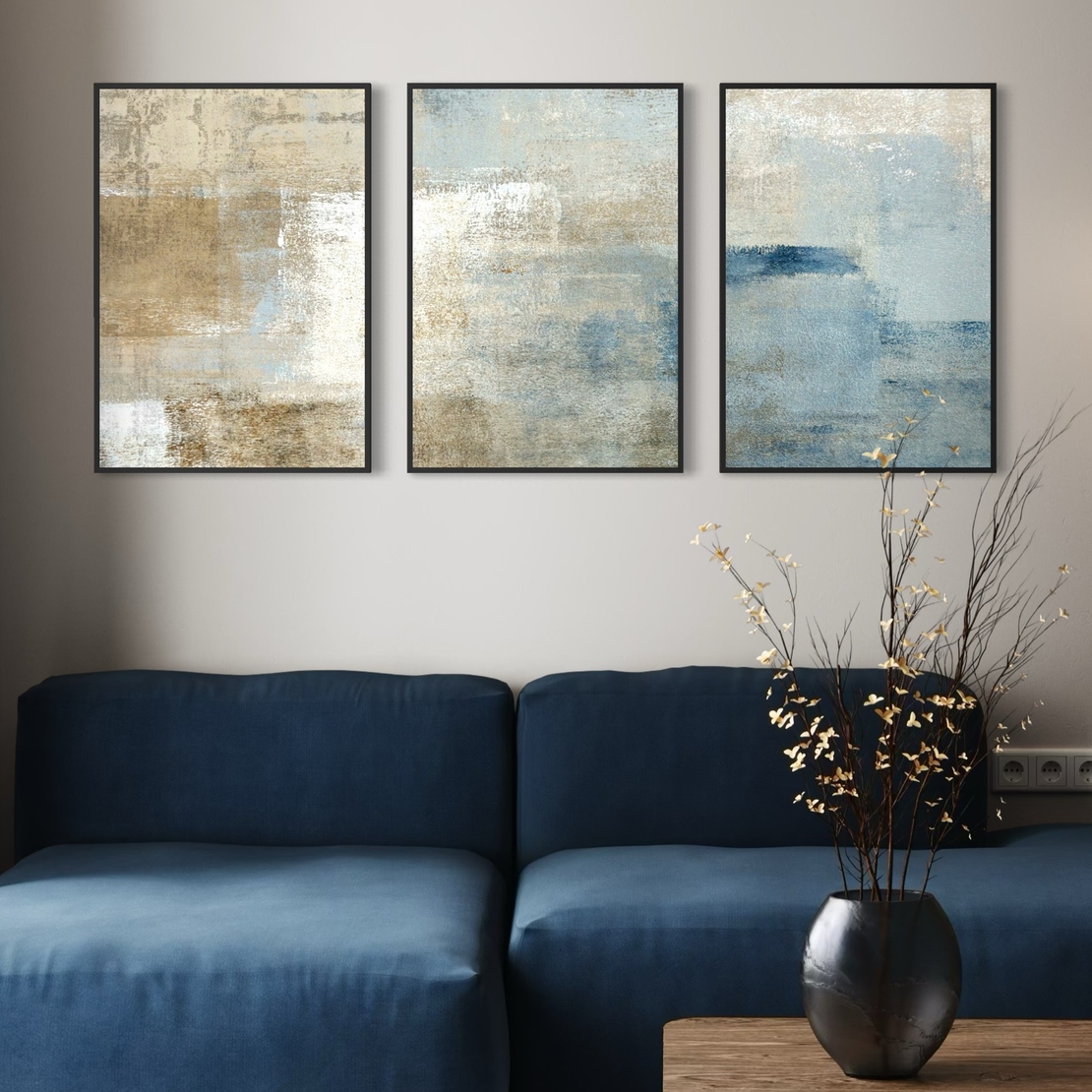 סט שלישיית תמונות קנבס או זכוכית דגם 1168