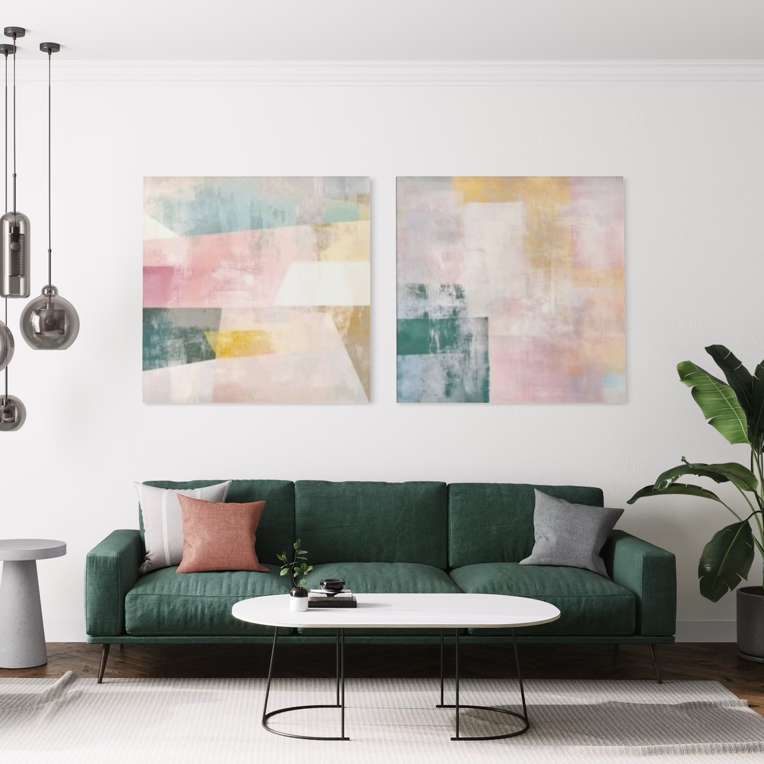 זוג תמונות קנבס או זכוכית דגם 1196