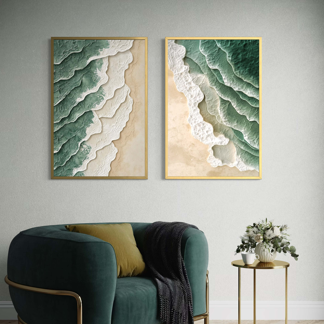 זוג תמונות קנבס או זכוכית דגם 1195