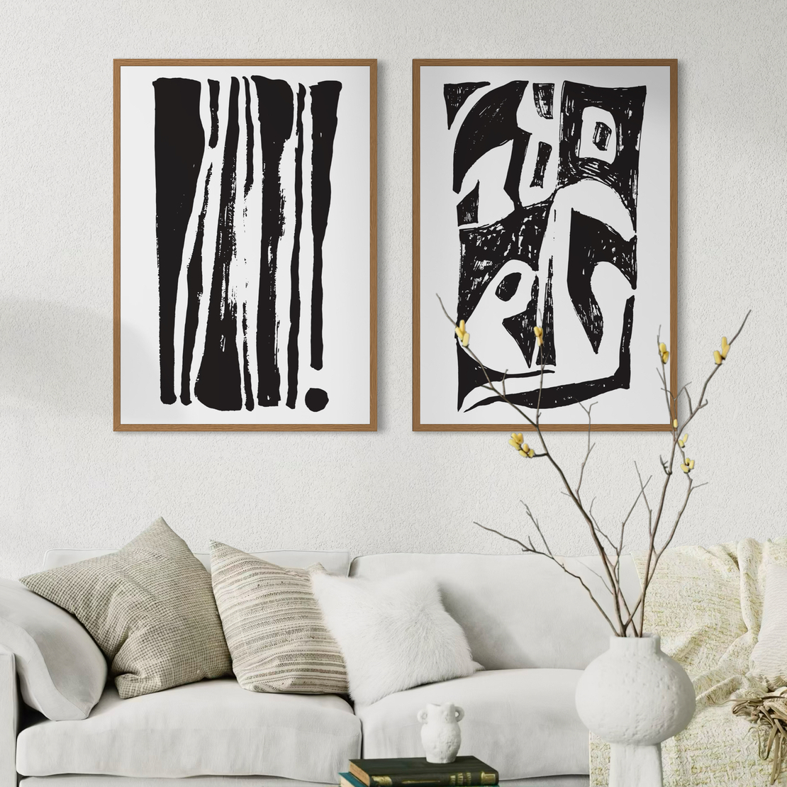 זוג תמונות קנבס או זכוכית דגם 1201