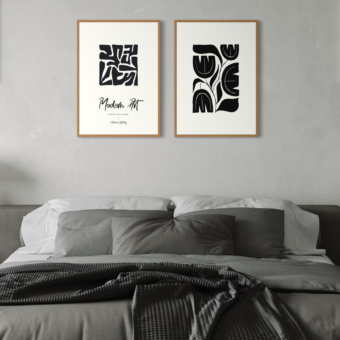 זוג תמונות קנבס או זכוכית דגם 1203